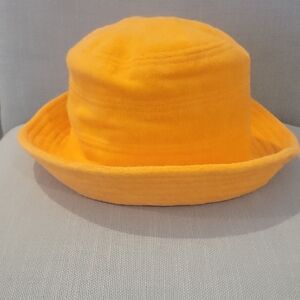 Bright Orange Terry Cloth Bucket Hat